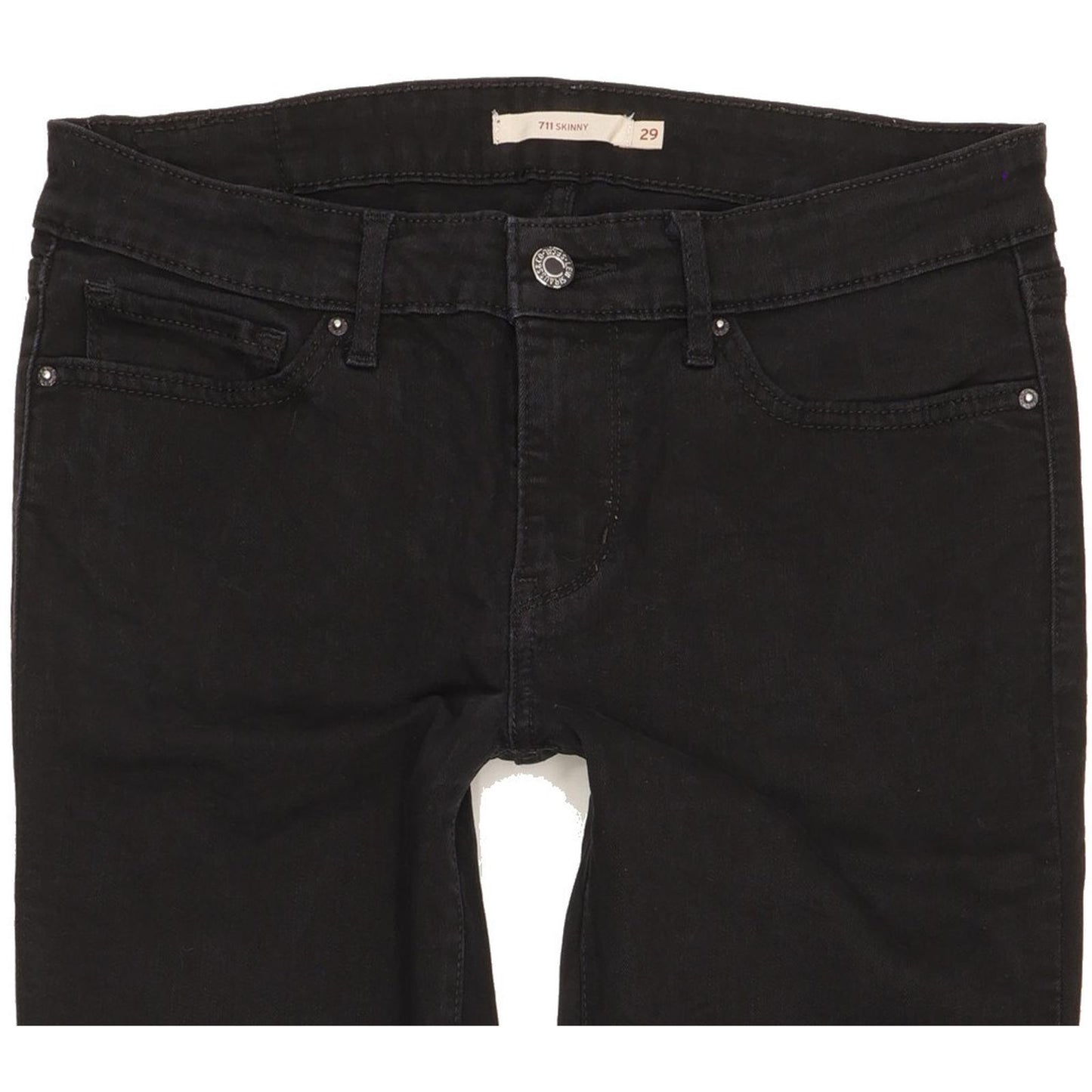 Levi's 711 Women Black Skinny Slim Stretch Jeans W29 L27