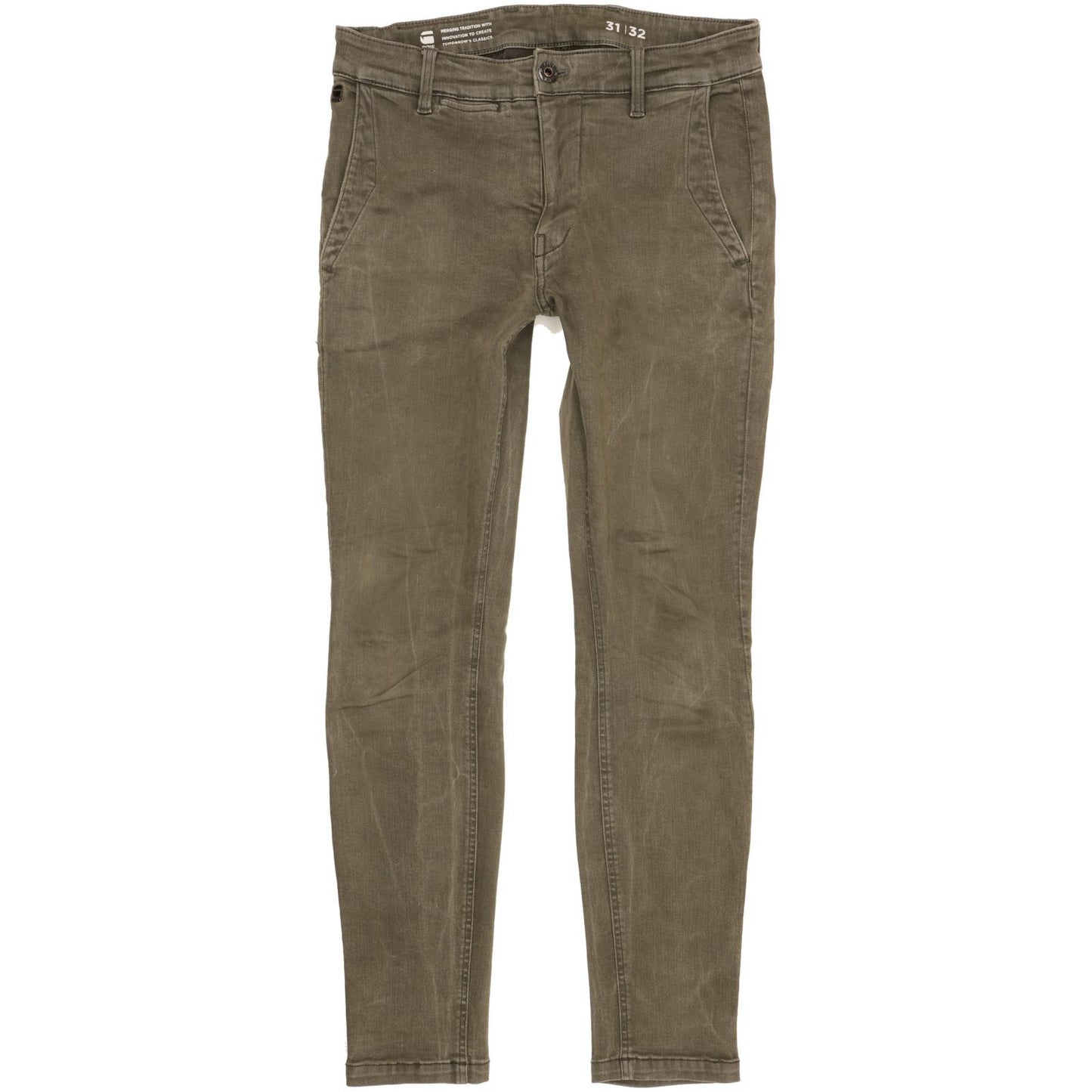 G-Star Men Green Skinny Slim Chino Stretch Jeans W31 L31