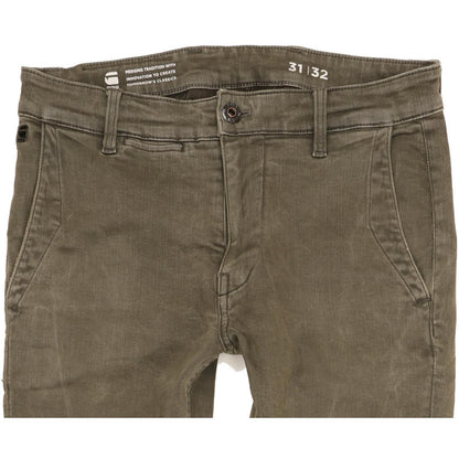 G-Star Men Green Skinny Slim Chino Stretch Jeans W31 L31