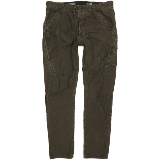 G-Star Citishield 3D Cargo Men Green Tapered Slim Stretch Jeans W32 L32