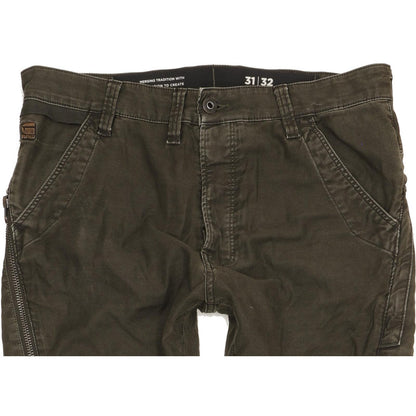 G-Star Citishield 3D Cargo Men Green Tapered Slim Stretch Jeans W32 L32