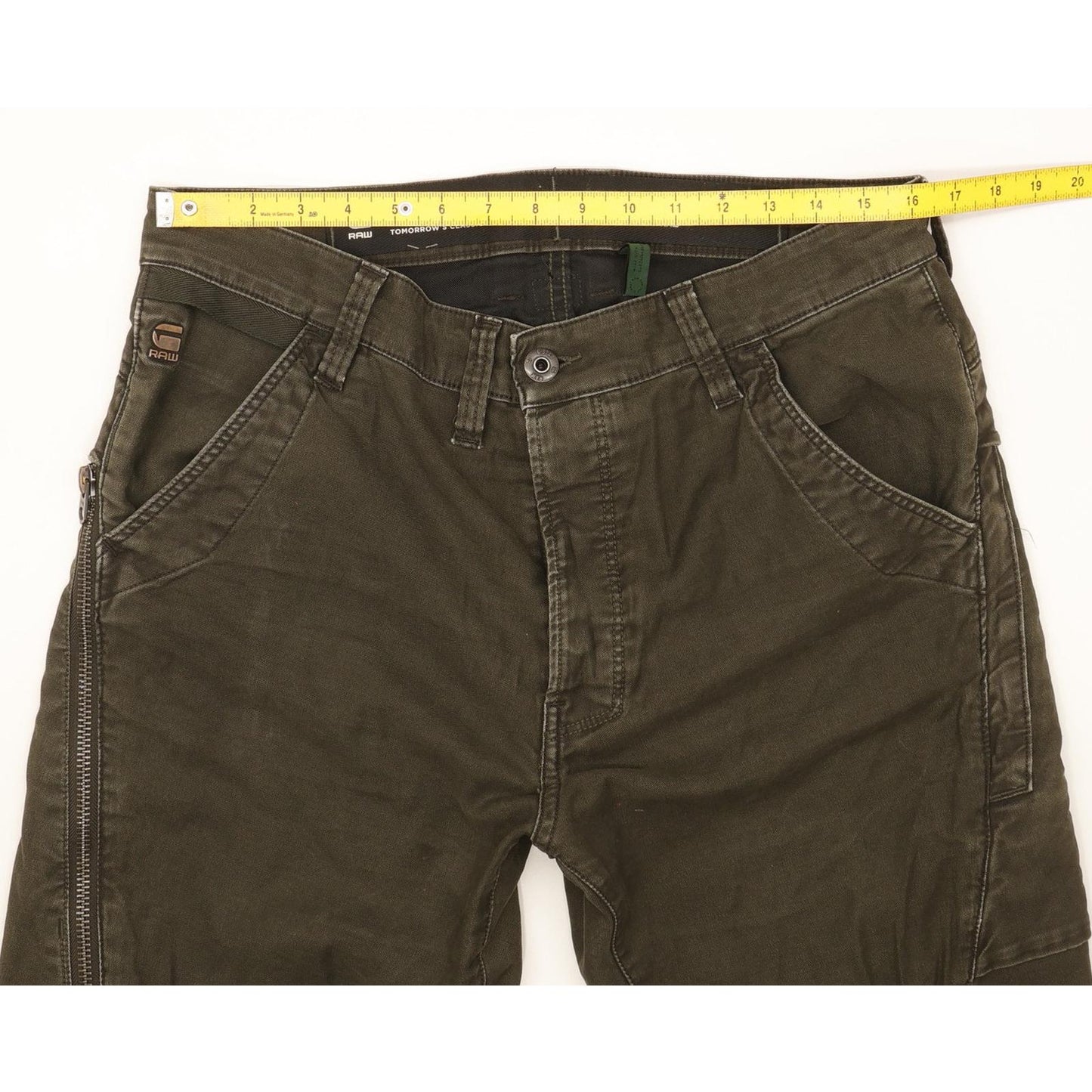 G-Star Citishield 3D Cargo Men Green Tapered Slim Stretch Jeans W32 L32