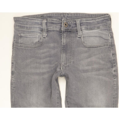 G-Star 3301 Deconstructed Women Grey Skinny Slim Stretch Jeans W30 L34