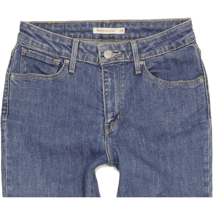 Levi's 721 Women Blue Skinny Slim Stretch Jeans W28 L34