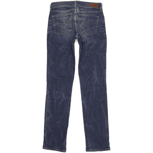 Levi's Demi Curve Women Blue Straight Slim Stretch Jeans W27 L32