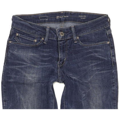 Levi's Demi Curve Women Blue Straight Slim Stretch Jeans W27 L32
