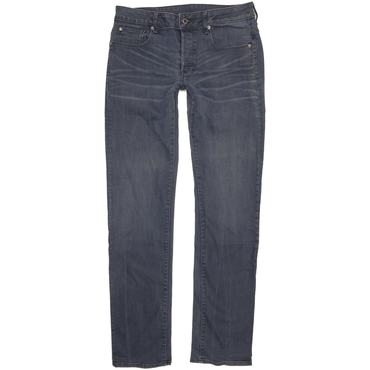 G-Star 3301 Men Blue Straight Regular Stretch Jeans W34 L35