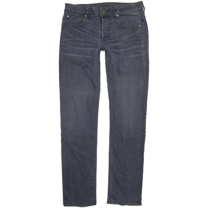 G-Star 3301 Men Blue Straight Regular Stretch Jeans W34 L35