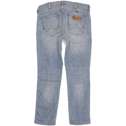 Wrangler Grensboro Men Blue Straight Regular Stretch Jeans W36 L32