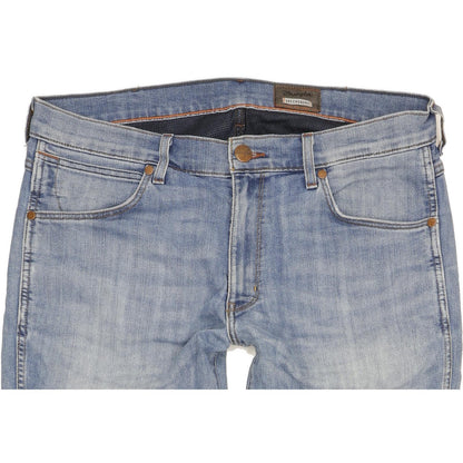 Wrangler Grensboro Men Blue Straight Regular Stretch Jeans W36 L32