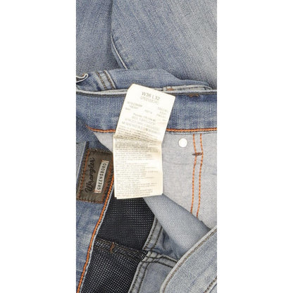 Wrangler Grensboro Men Blue Straight Regular Stretch Jeans W36 L32