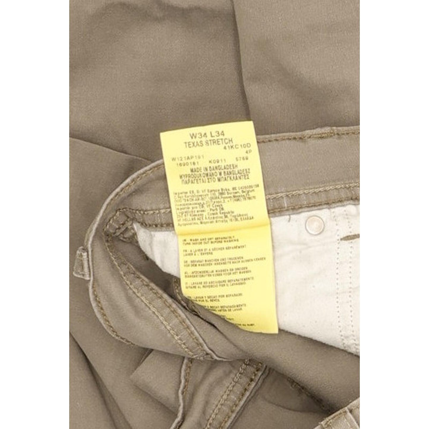 Wrangler Texas Men Grey Straight Regular Stretch Jeans W34 L34