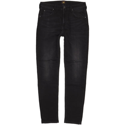 Lee Austin Black Straight Slim Stretch Jeans High Waisted W32 L33