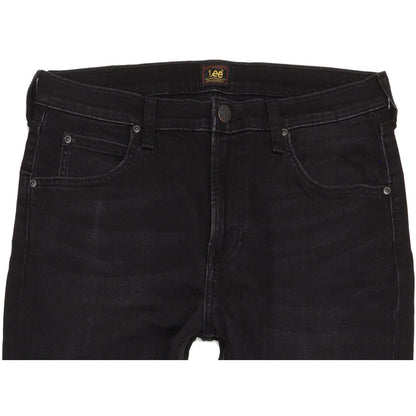Lee Austin Black Straight Slim Stretch Jeans High Waisted W32 L33