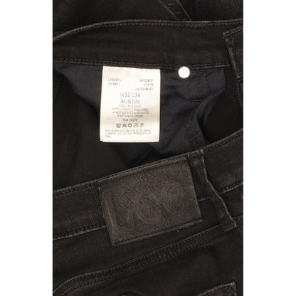 Lee Austin Black Straight Slim Stretch Jeans High Waisted W32 L33