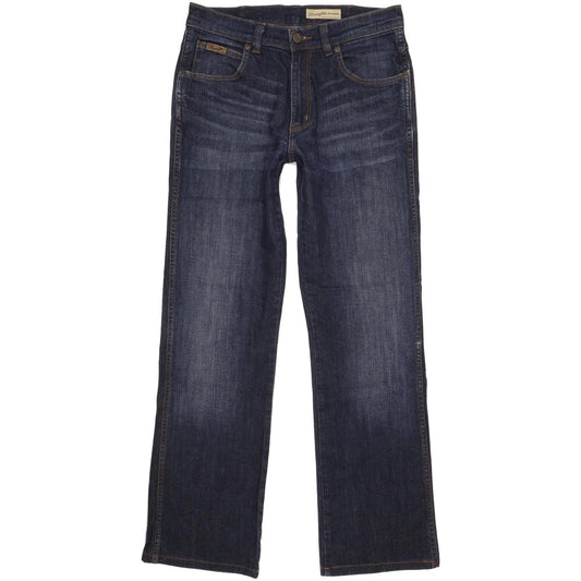 Wrangler Pittsboro Men Blue Straight Regular Stretch Jeans W32 L32