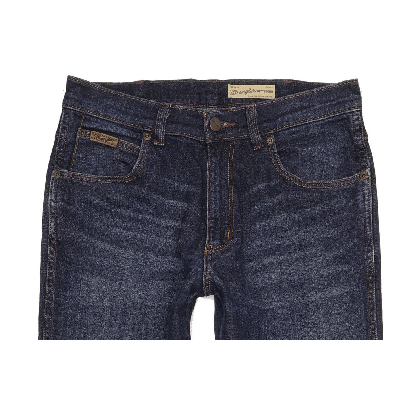 Wrangler Pittsboro Men Blue Straight Regular Stretch Jeans W32 L32