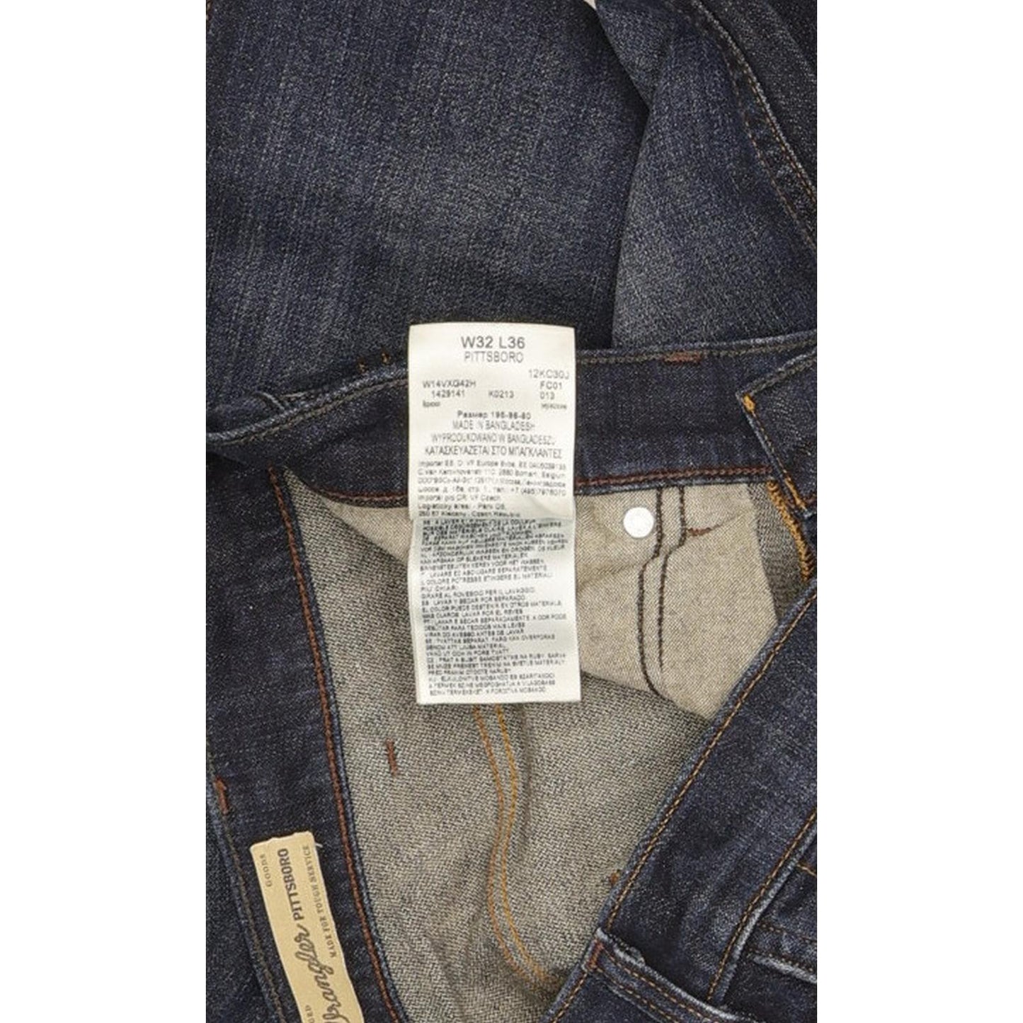 Wrangler Pittsboro Men Blue Straight Regular Stretch Jeans W32 L32