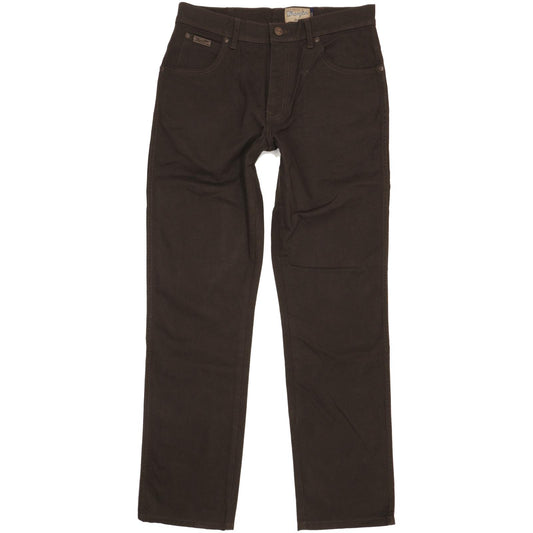 Wrangler Texas Men Brown Straight Regular Stretch Jeans W33 L32