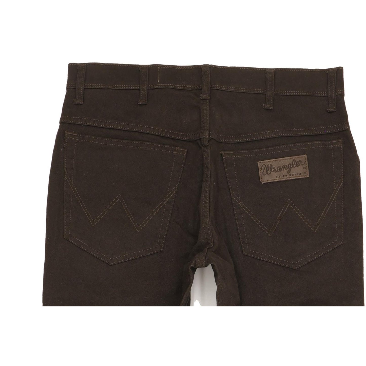 Wrangler Texas Men Brown Straight Regular Stretch Jeans W33 L32