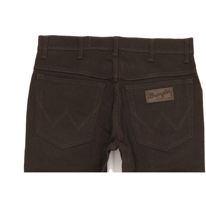 Wrangler Texas Men Brown Straight Regular Stretch Jeans W33 L32