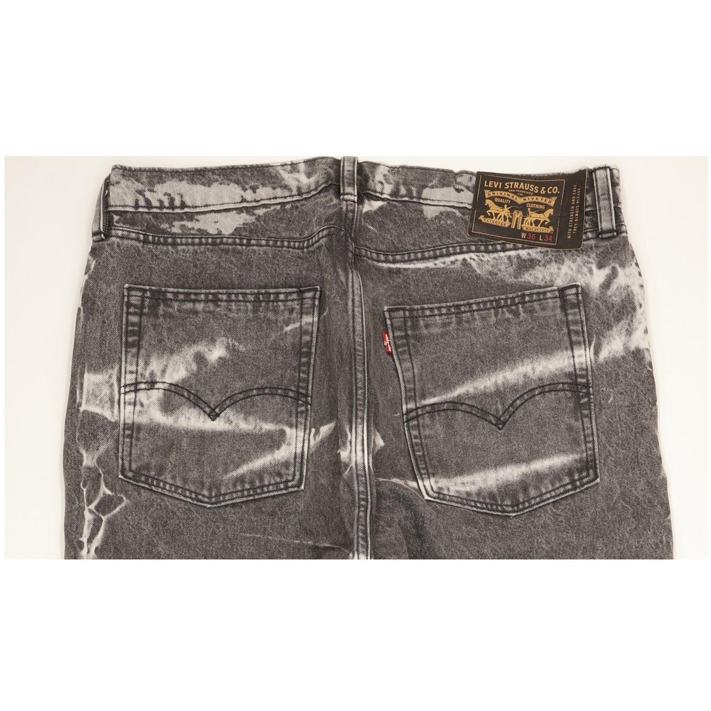 Levi's Men Grey Straight Regular Stretch Jeans W36 L31