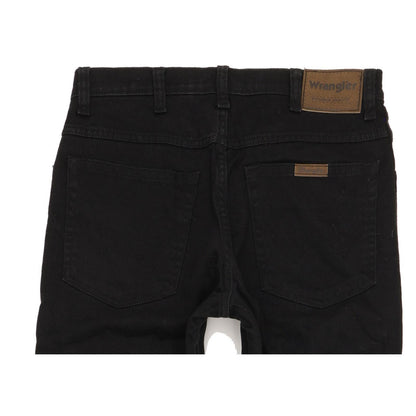 Wrangler Durable Quality Men Black Straight Regular Stretch Jeans W31 L30