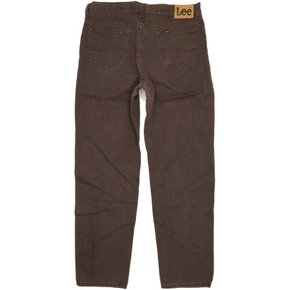 Lee Kansas Men Brown Straight Regular Jeans W38 L33