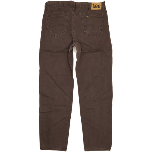 Lee Kansas Men Brown Straight Regular Jeans W38 L33