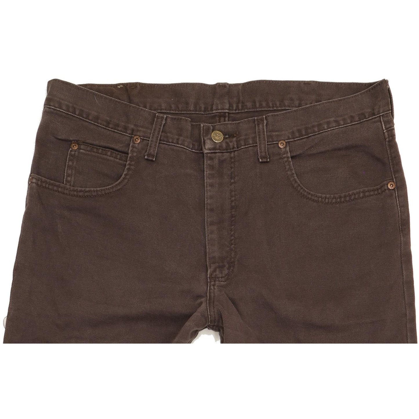 Lee Kansas Men Brown Straight Regular Jeans W38 L33
