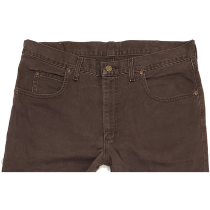 Lee Kansas Men Brown Straight Regular Jeans W38 L33