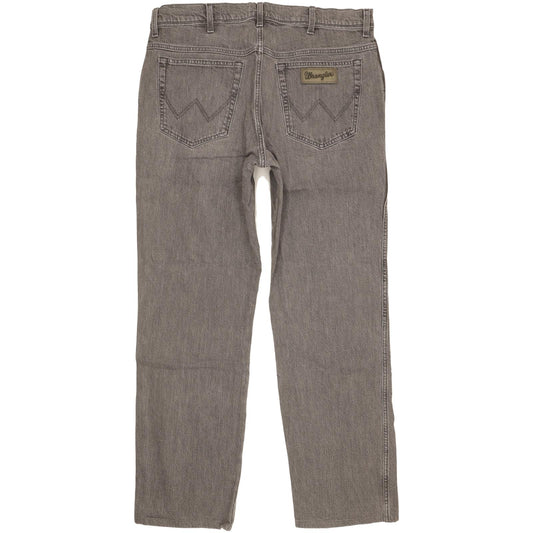 Wrangler Texas Men Grey Straight Regular Stretch Jeans W36 L32