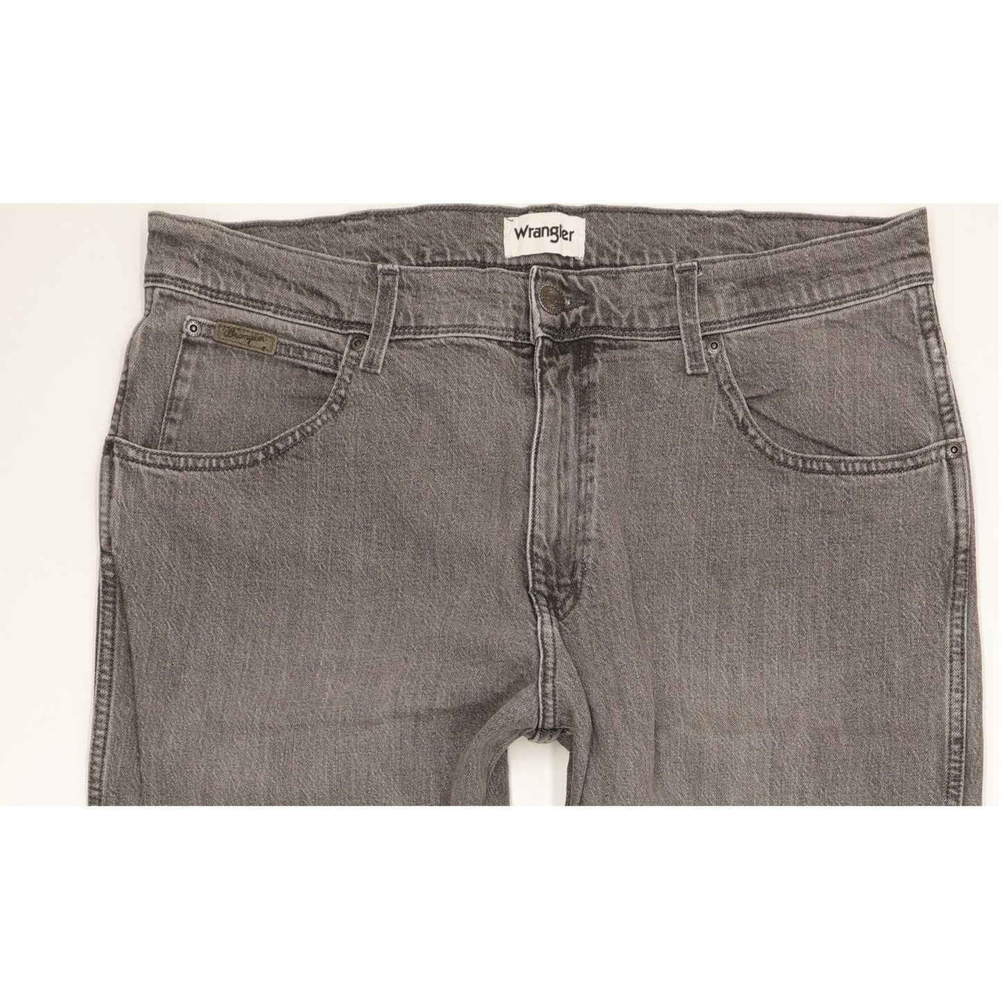 Wrangler Texas Men Grey Straight Regular Stretch Jeans W36 L32