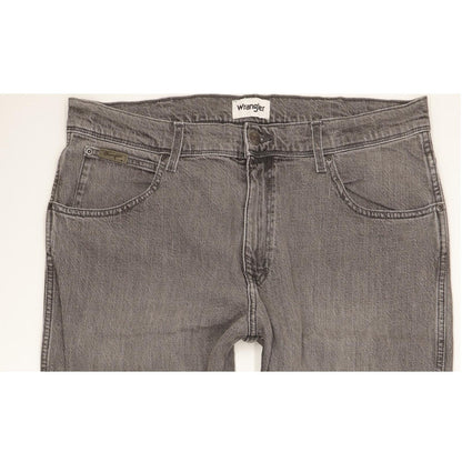 Wrangler Texas Men Grey Straight Regular Stretch Jeans W36 L32