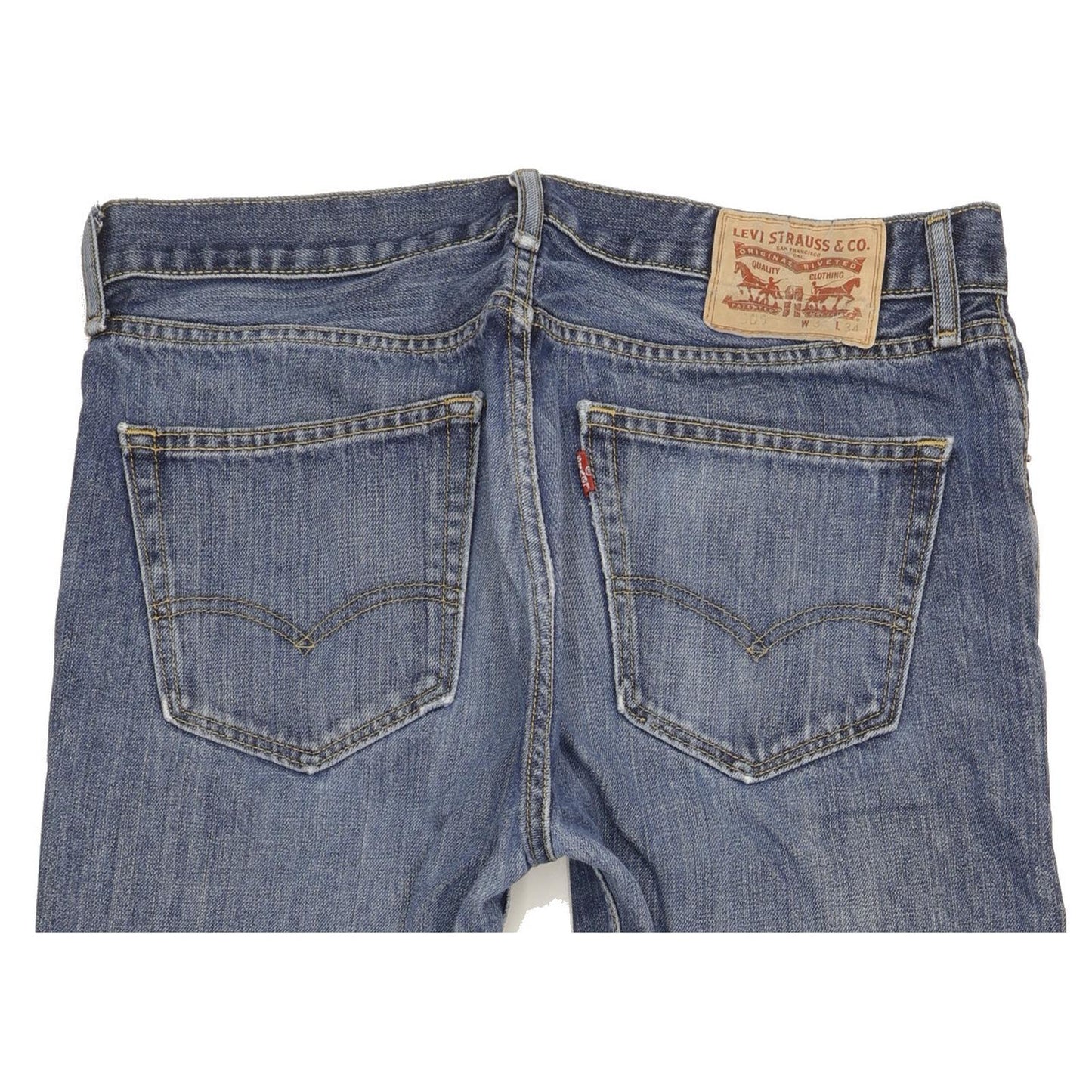 Levi's 505 Men Blue Straight Regular Jeans W34 L34