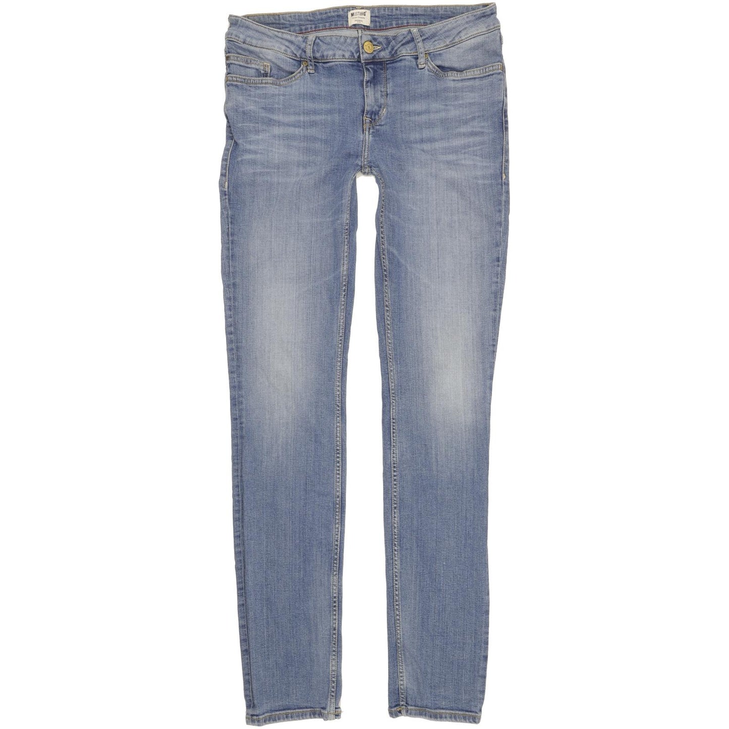 Mustang Jasmin Women Blue Straight Slim Stretch Jeans W32 L35