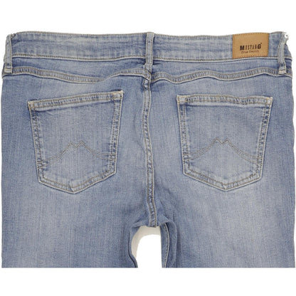 Mustang Jasmin Women Blue Straight Slim Stretch Jeans W32 L35