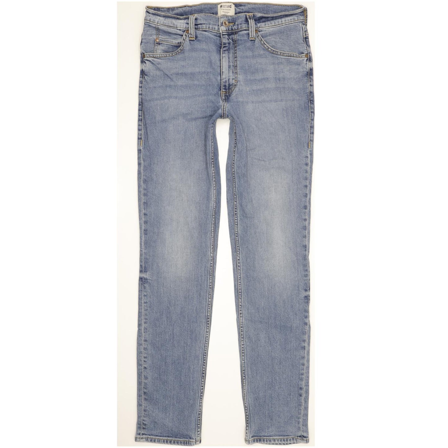Mustang Tramper Men Blue Tapered Slim Stretch Jeans W32 L34
