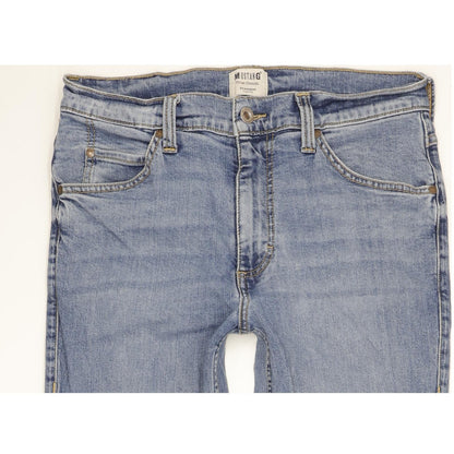 Mustang Tramper Men Blue Tapered Slim Stretch Jeans W32 L34