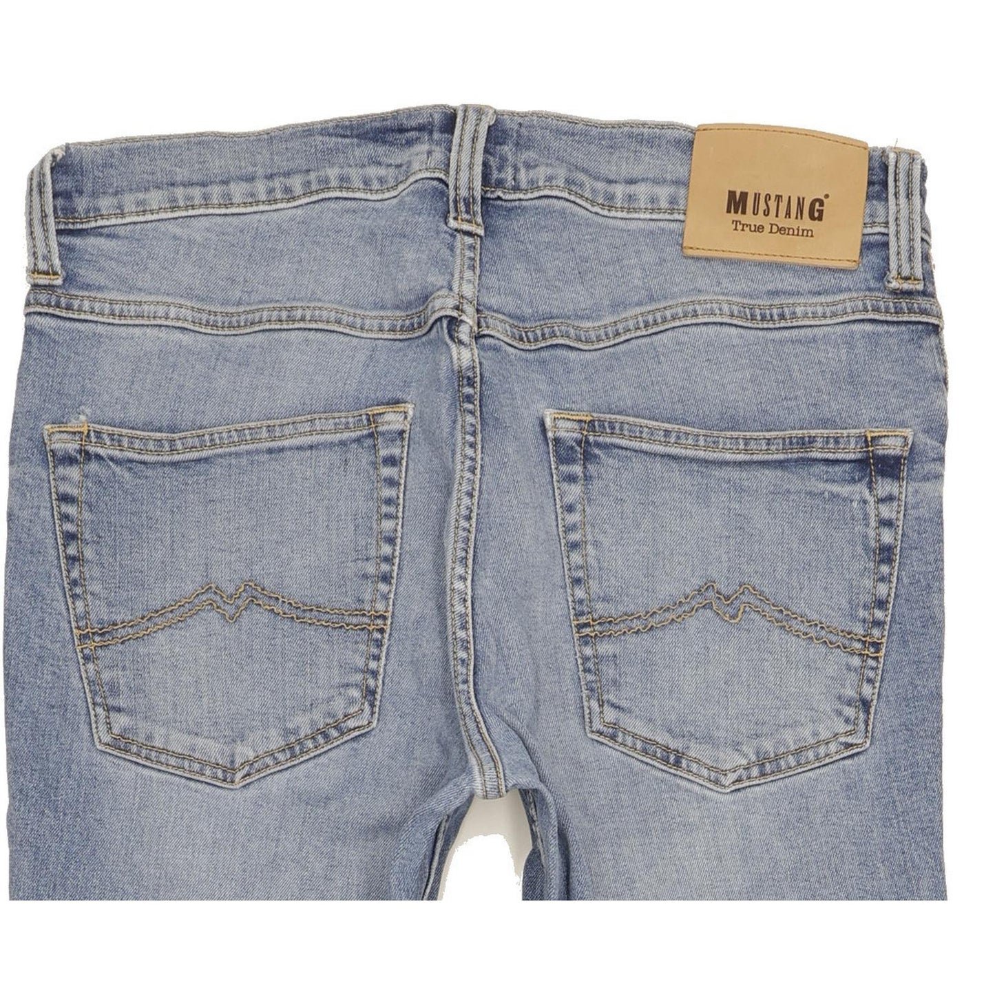 Mustang Tramper Men Blue Tapered Slim Stretch Jeans W32 L34