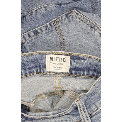 Mustang Tramper Men Blue Tapered Slim Stretch Jeans W32 L34