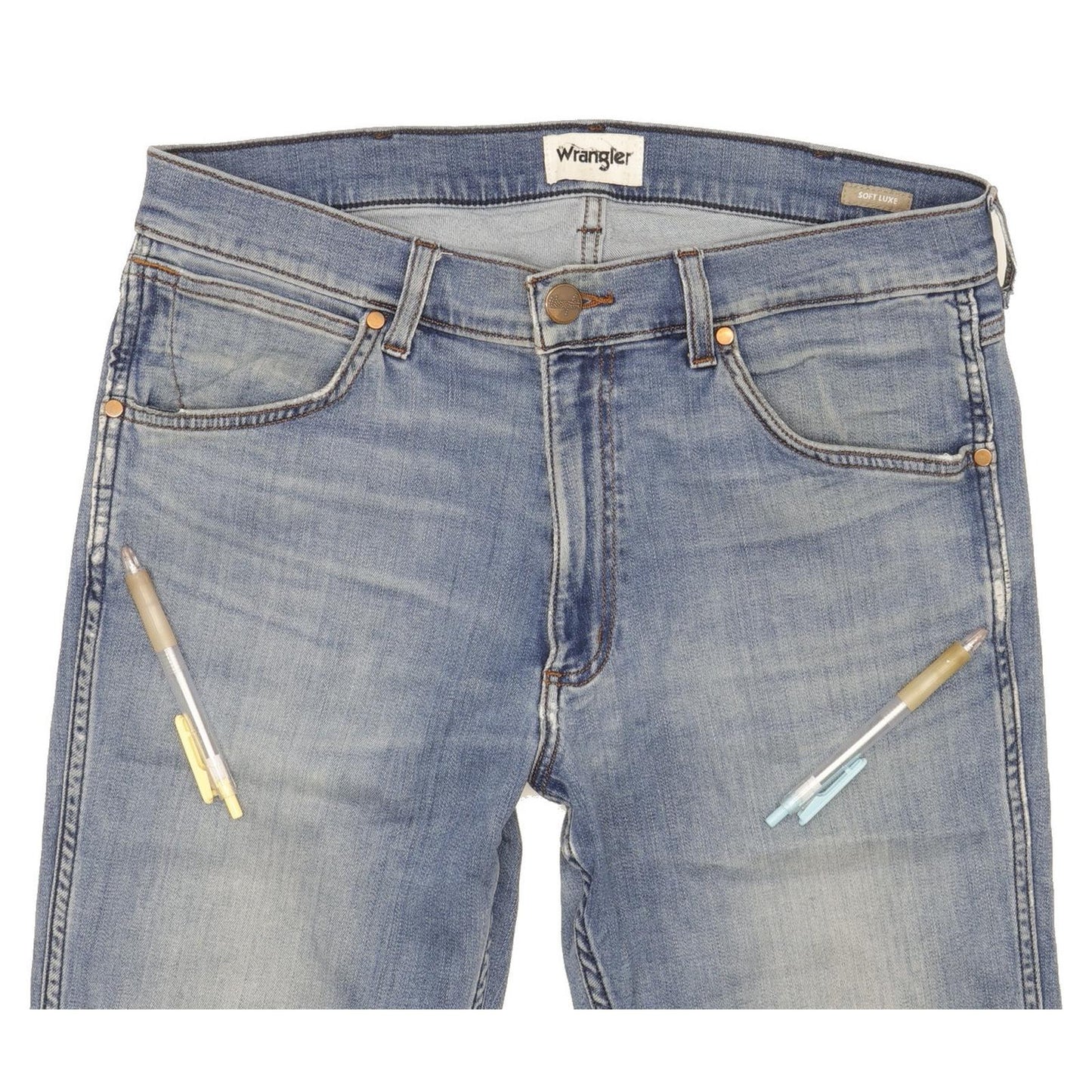 Wrangler Greensboro Men Blue Straight Regular Jeans W33 L30