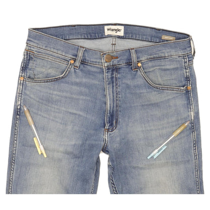 Wrangler Greensboro Men Blue Straight Regular Jeans W33 L30