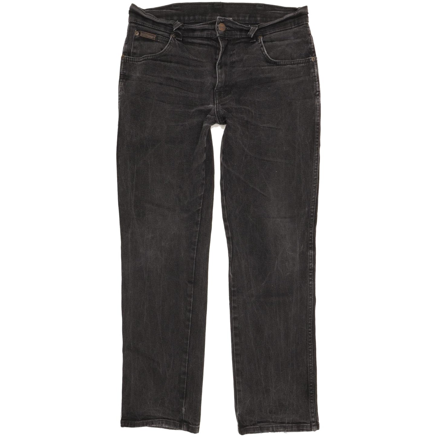 Wrangler Texas Men Black Straight Regular Stretch Jeans W33 L30