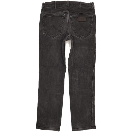 Wrangler Texas Men Black Straight Regular Stretch Jeans W33 L30