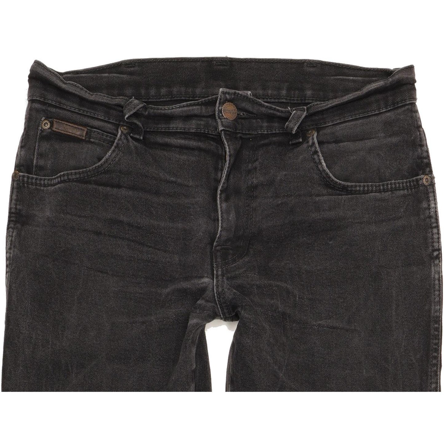Wrangler Texas Men Black Straight Regular Stretch Jeans W33 L30