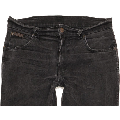 Wrangler Texas Men Black Straight Regular Stretch Jeans W33 L30