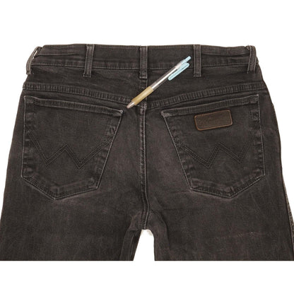 Wrangler Texas Men Black Straight Regular Stretch Jeans W33 L30
