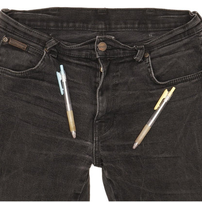 Wrangler Texas Men Black Straight Regular Stretch Jeans W33 L30