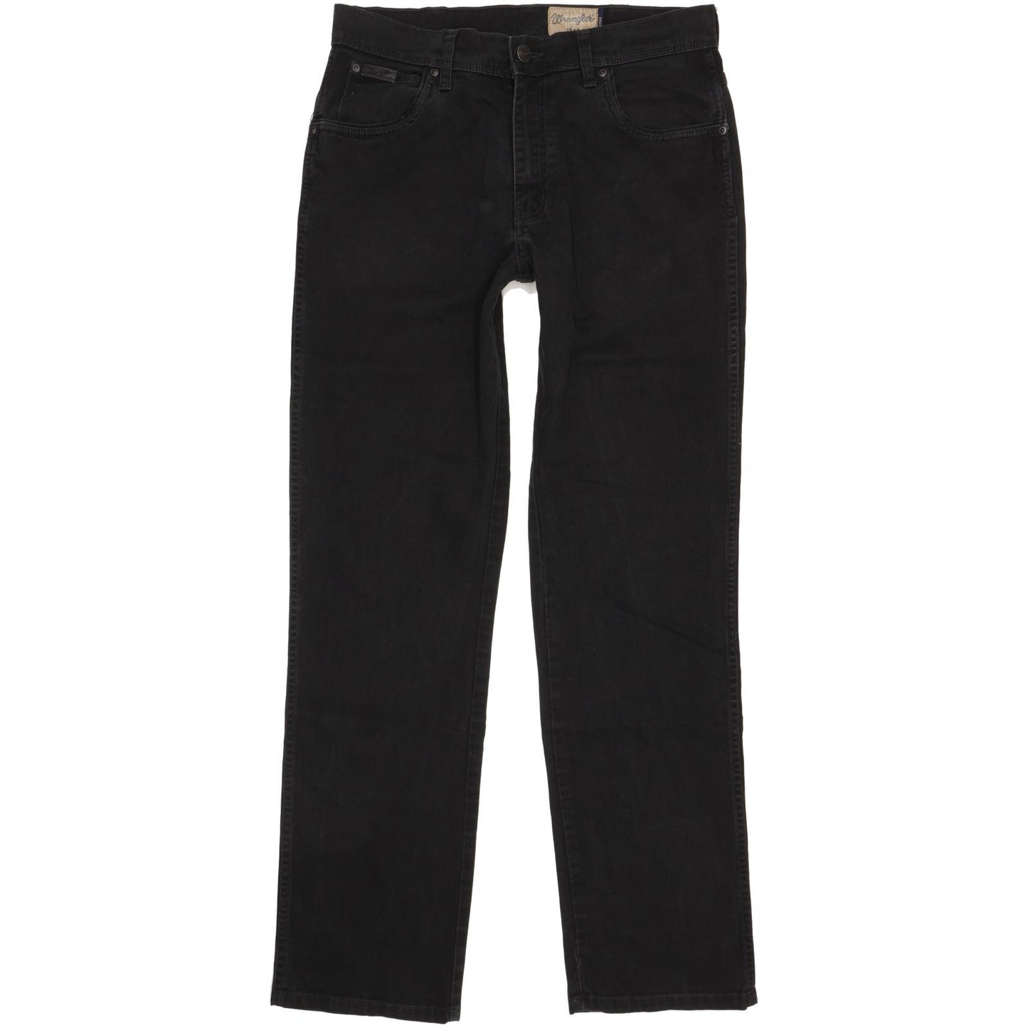 Wrangler Texas Men Black Straight Regular Stretch Jeans W33 L32